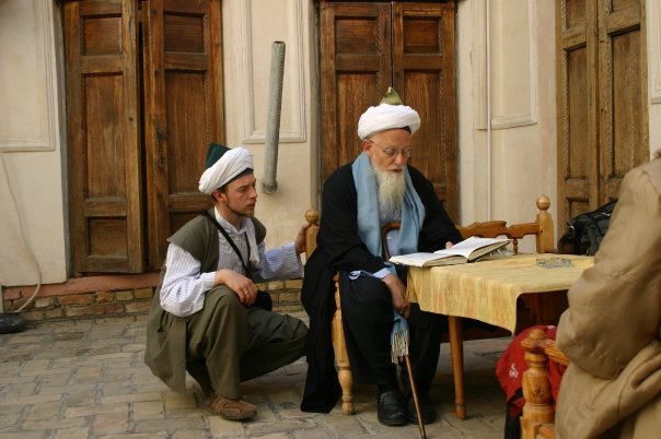 Sheikh Hassan with a student